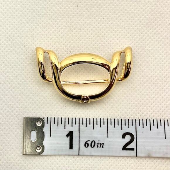 Premiere Designs Vintage Gold Tone scarf Slide w Cascading Rhinestones/Crystals - Picture 4 of 5